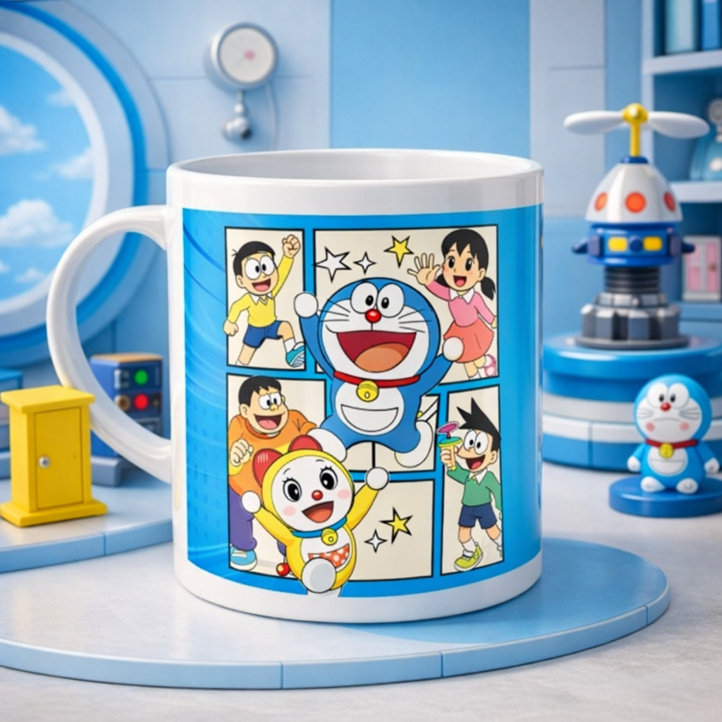 Comic Doraemon – Friendship Gadget Mug & Coaster Combo
